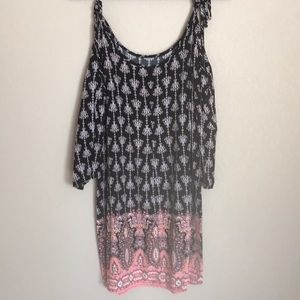 Black and Pink Patterned Dress